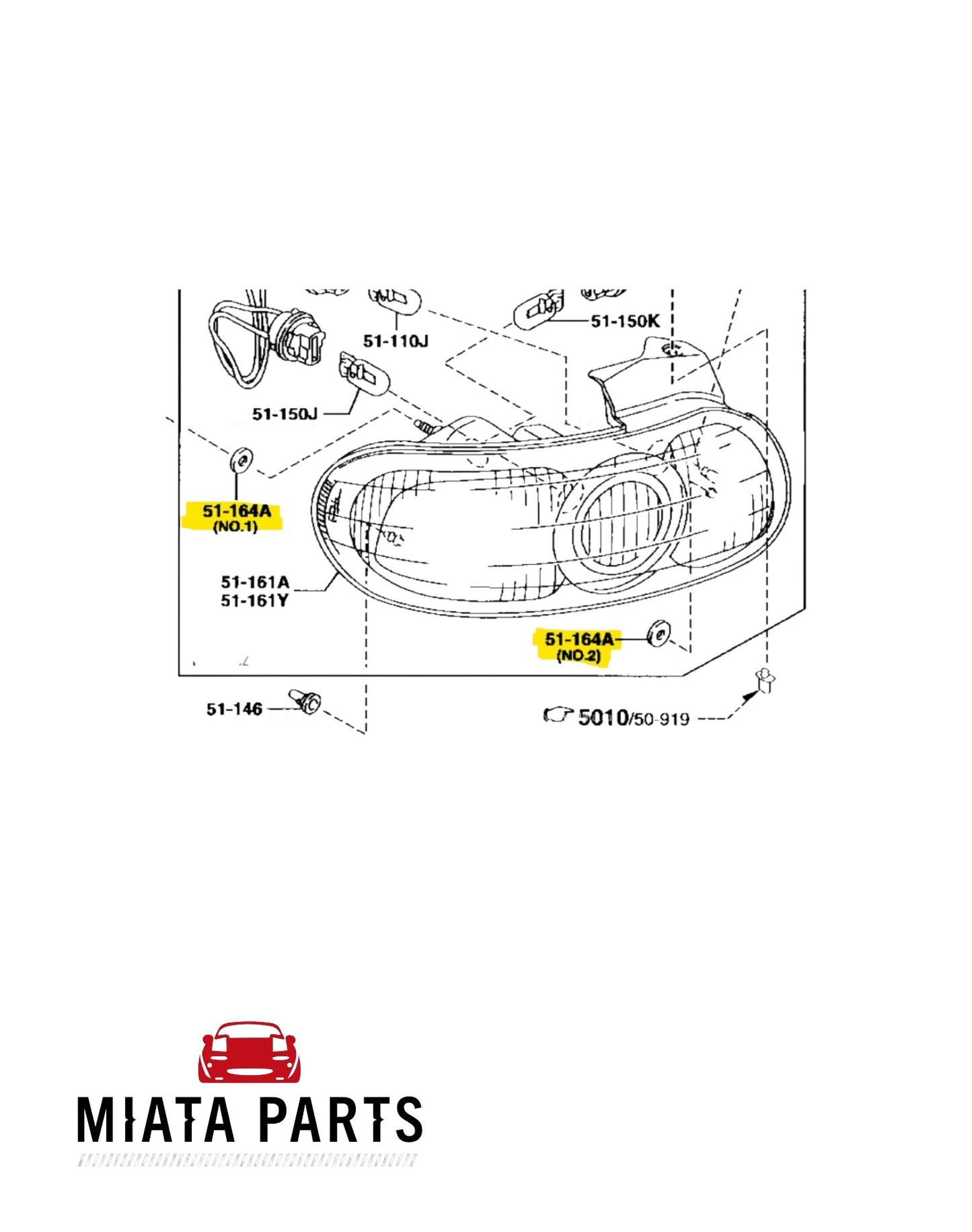 MX5 NB Taillight Gasket/Grommet (New) (Genuine)