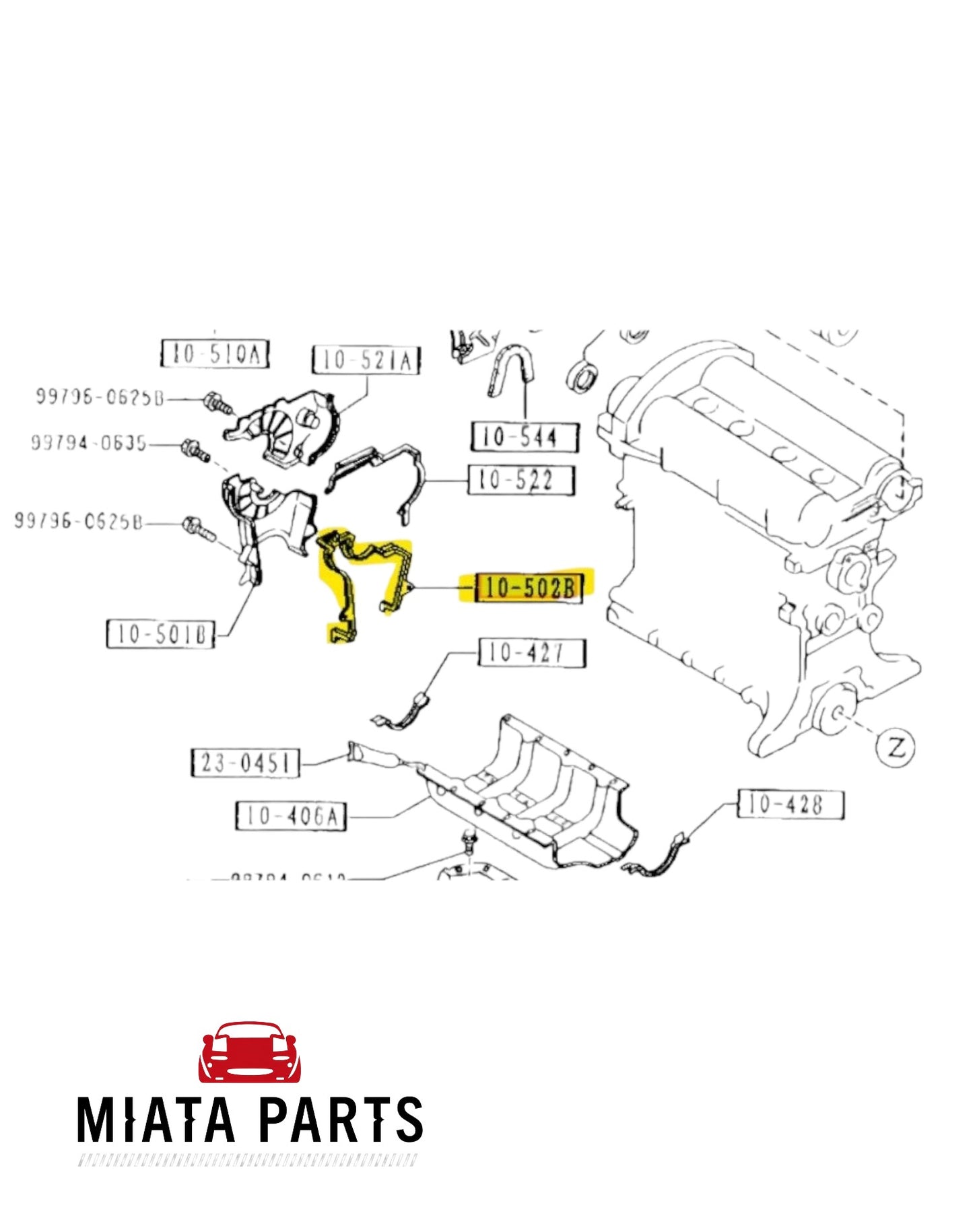 MX5 NA/NB Timing Belt Cover #2 Gasket (New) (Genuine)