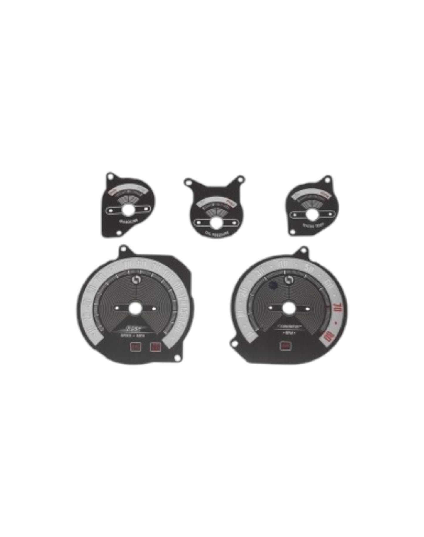 MX5 NB Classic Black Brushed Stainless Steel Gauge Faces - Jass Performance