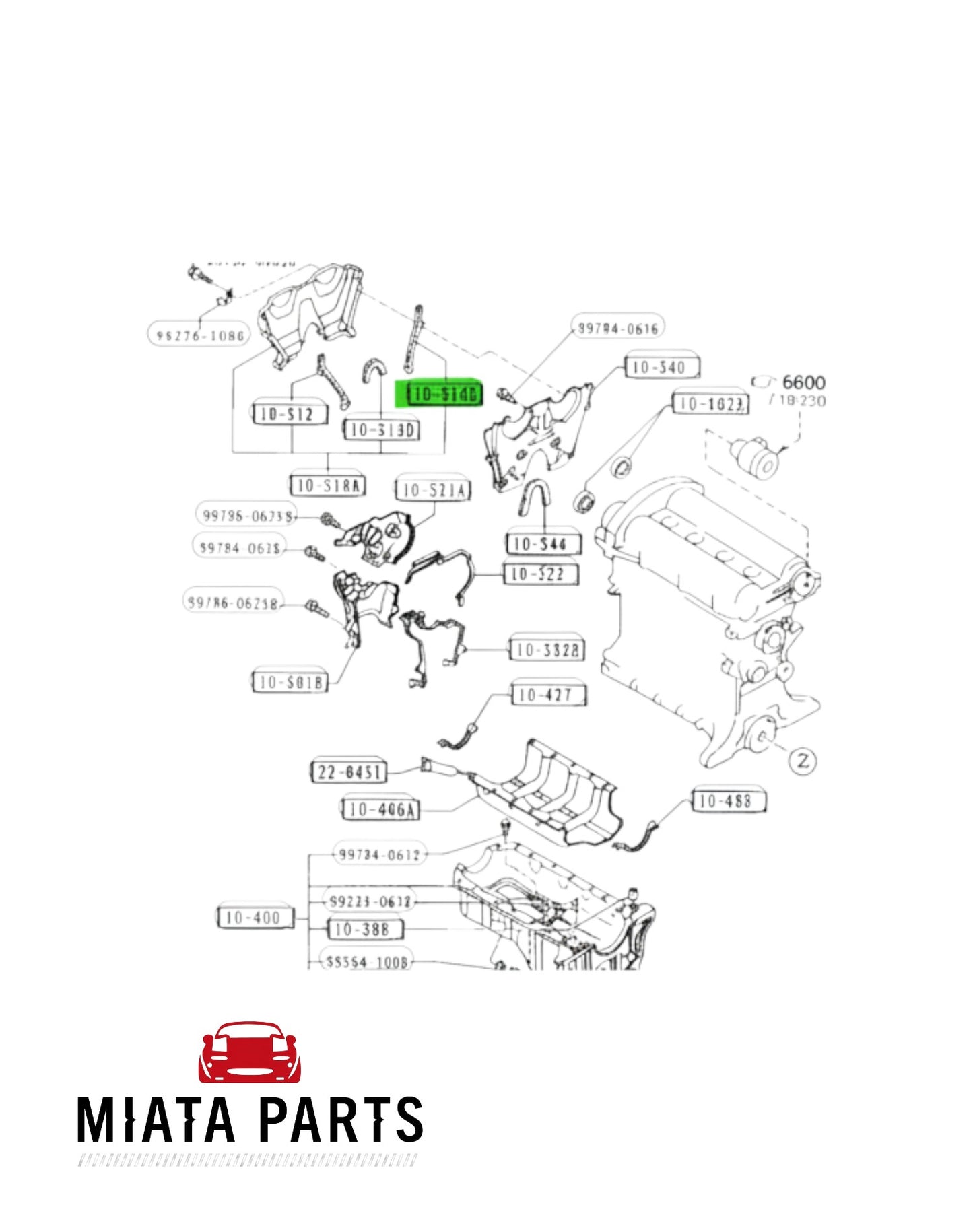 Miata Parts NZ genuine Mazda MX5 NA upper plastic timing cover gasket for 1989-1997 models.