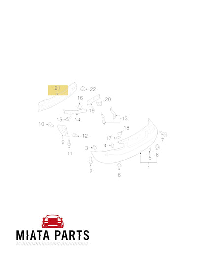 MX5 NC Rear Bumper Reinforcer (New) (Genuine)