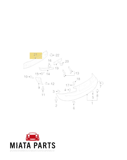 MX5 NC Rear Bumper Reinforcer (New) (Genuine)