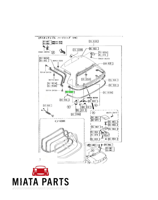 MX5 NA/NB Hardtop Weatherstrip Seal (New) (Genuine)