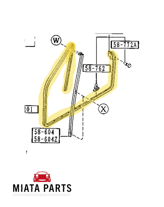 MX5 NA Door Seal (Whole Door) (New or Used) (Genuine)