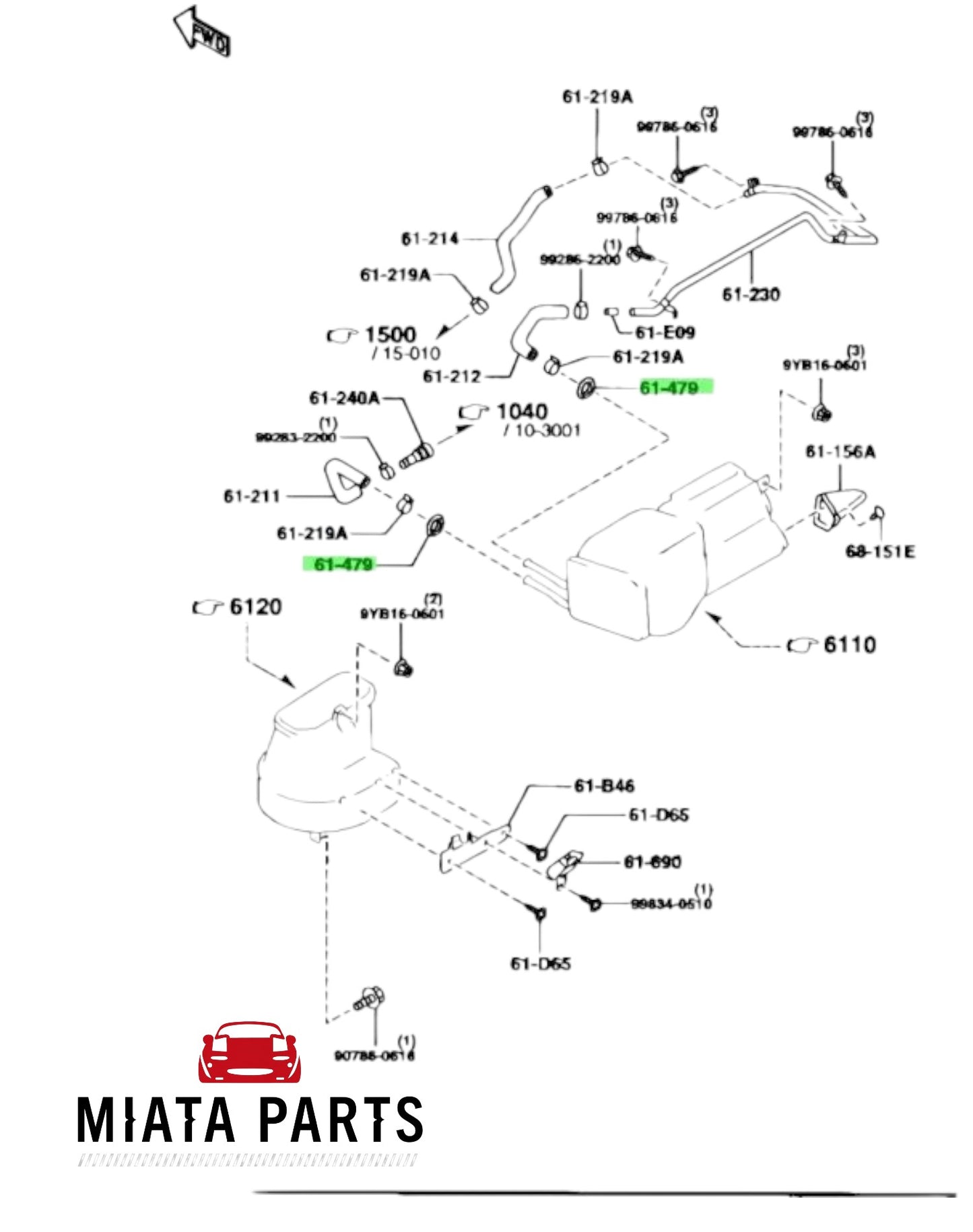 MX5 NA Heater Hose Grommet