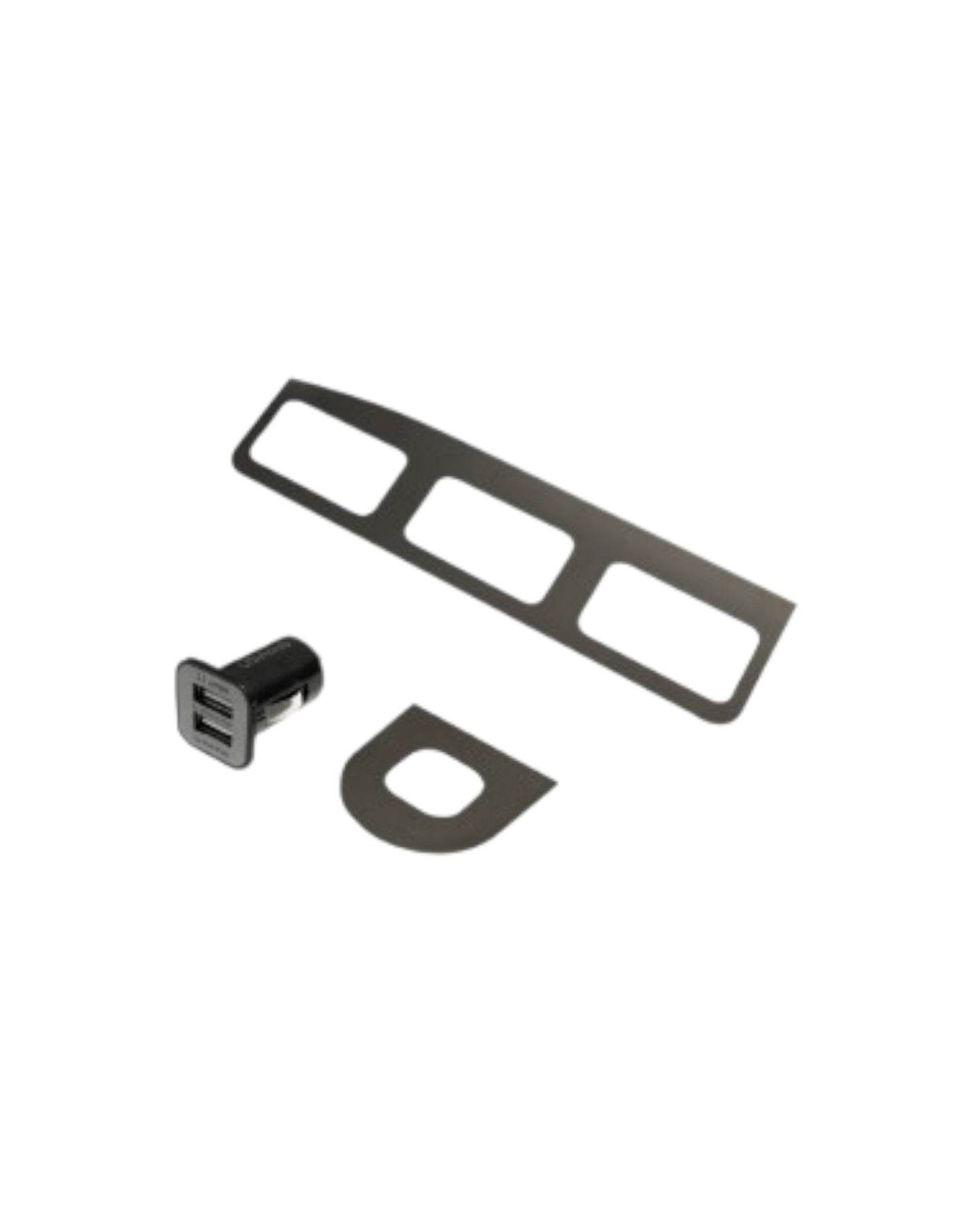 MX5 NA Black Brushed Stainless Button Bezels + USB Lighter Charger - Jass Performance