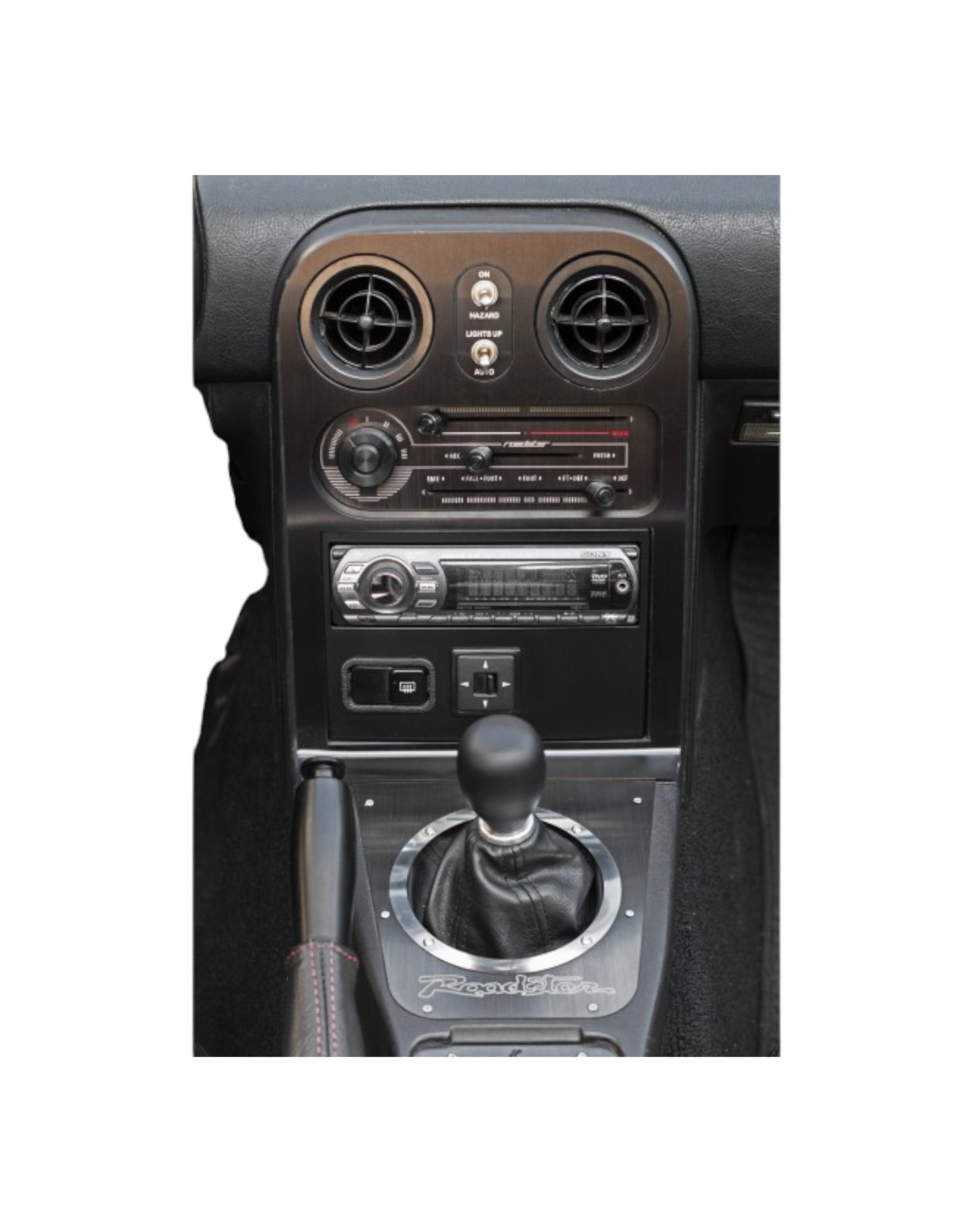 MX5 NA Black Brushed Stainless Steel Tombstone Cover - Jass Performance