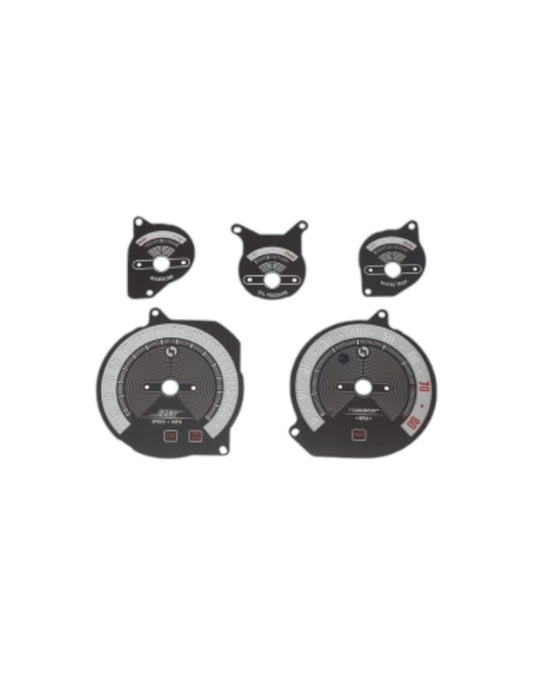 MX5 NB Classic Black Brushed Stainless Steel Gauge Faces - Jass Performance