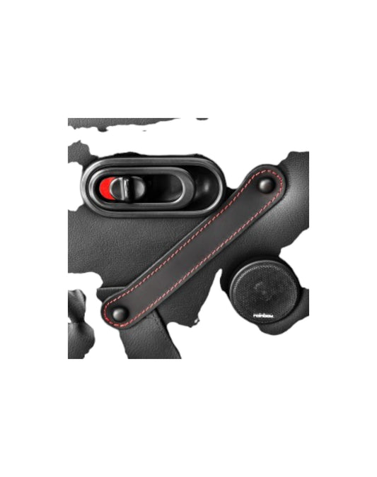 MX5 NA Door Pulls Real Leather Plain Stitched Design - Jass Performance
