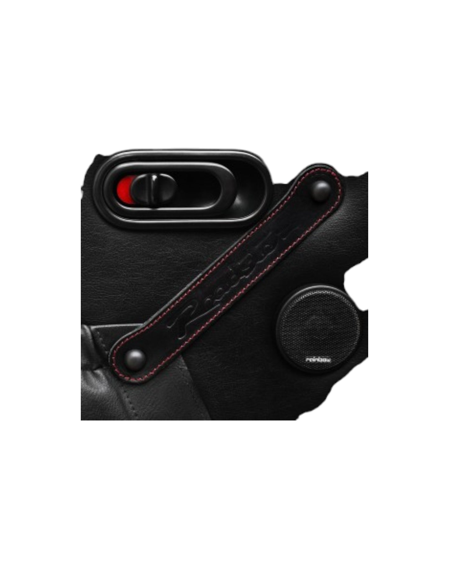 MX5 NA Door Pulls, Real Leather "Roadster" Embossing Stitched Design - Jass Performance