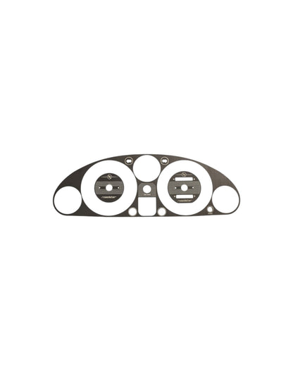 MX5 NA Instrument Cluster Bezel, Engraved, Black Brushed Stainless Steel - Jass Performance