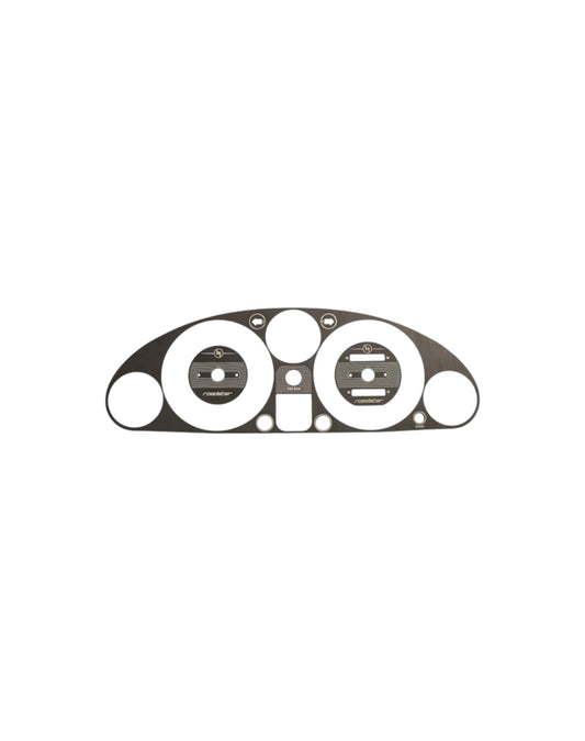 MX5 NA Instrument Cluster Bezel, Engraved, Black Brushed Stainless Steel - Jass Performance