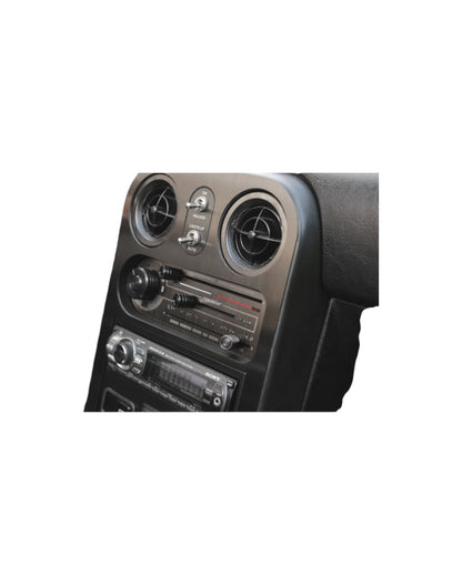 MX5 NA Labeled Black Brushed Stainless Heater Panel (HVAC) - Jass Performance