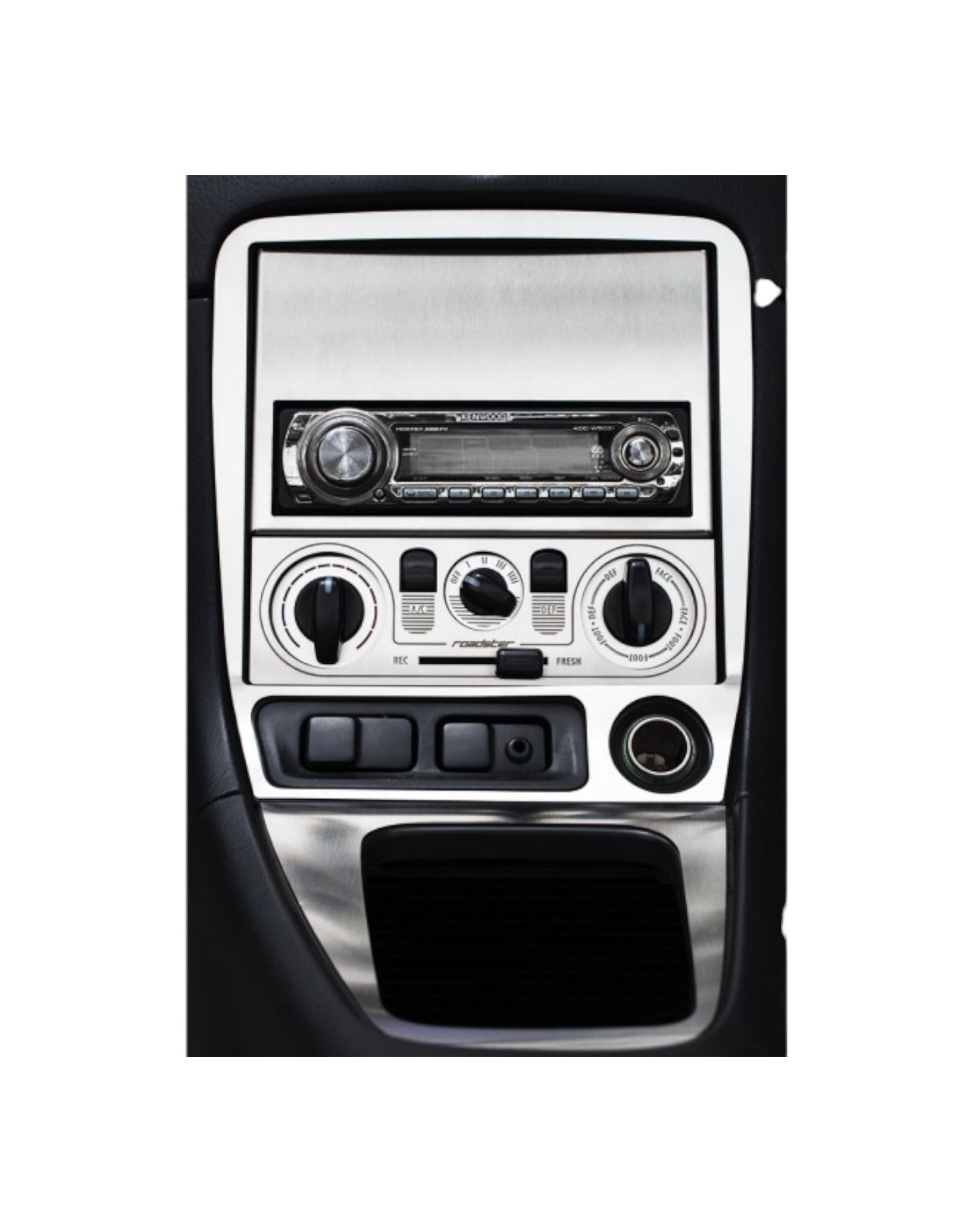 MX5 NB Labeled Brushed Stainless Heater Panel (HVAC) - Jass Performance