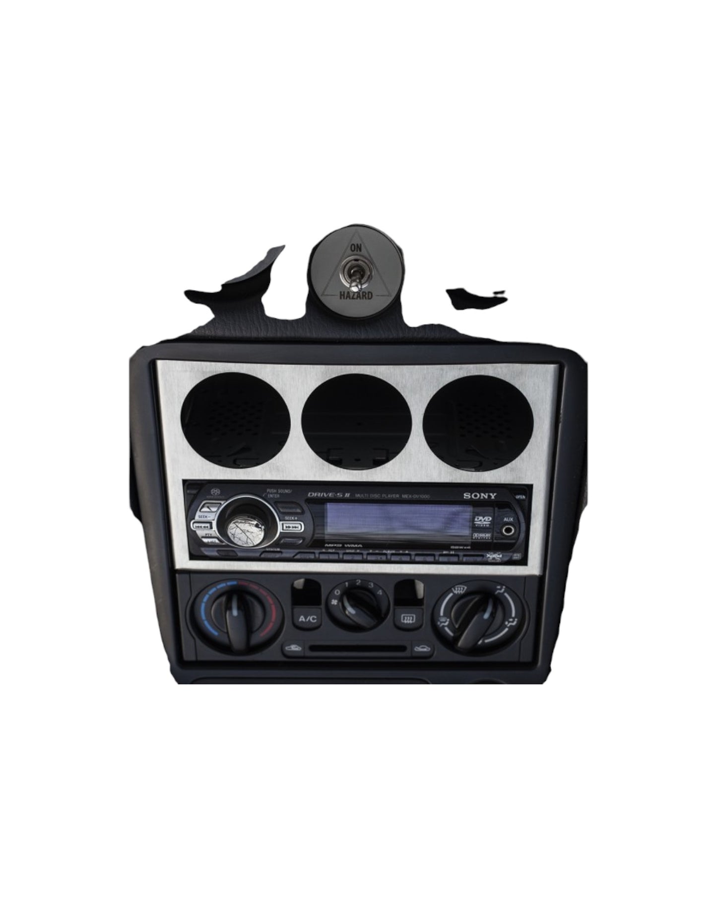 MX5 NB Stainless Radio Cage With 3x52mm Gauge Cut Outs - Jass Performance