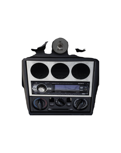 MX5 NB Stainless Radio Cage With 3x52mm Gauge Cut Outs - Jass Performance