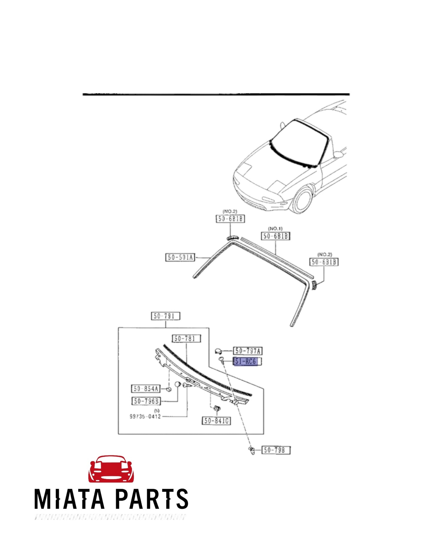 MX5 NA/NB Wiper Cowl Screw (New) (Genuine)
