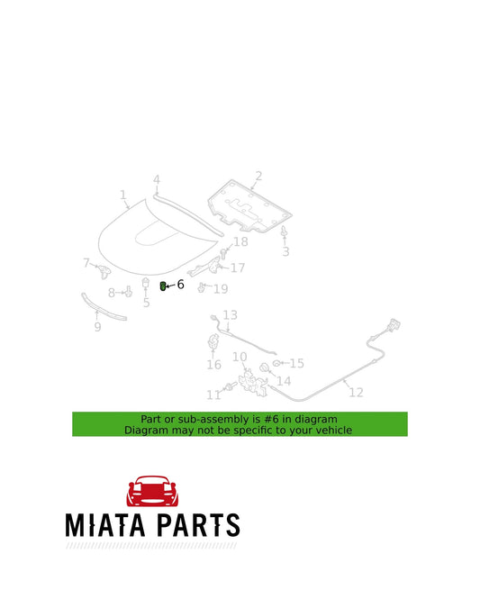 MX5 NB/NC Bonnet Rubber (New) (Genuine)