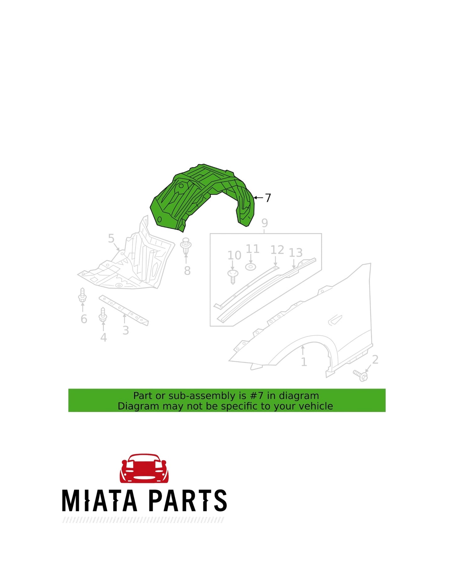 MX5 ND Guard Liner Main (New) (Genuine)