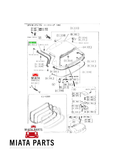 MX5 NA/NB Hardtop Seal Retainer Drivers