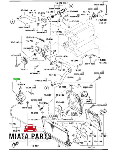 MX5 NB Radiator Overflow Bottle (New) (Genuine)