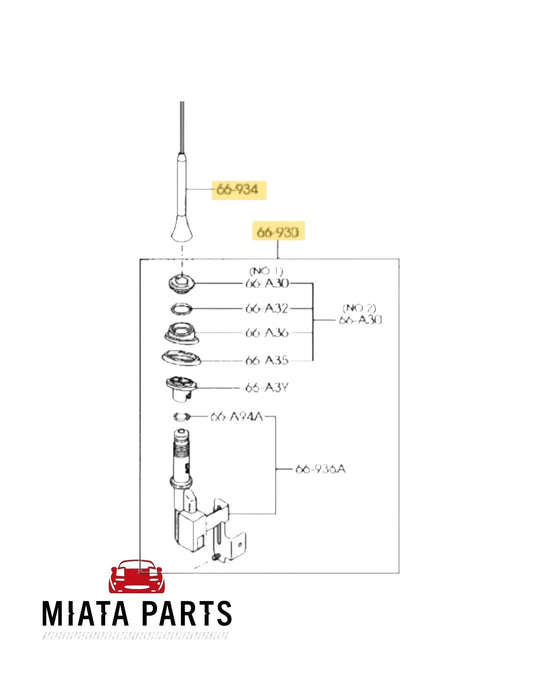 MX5 NC Aerial (New) (Genuine)