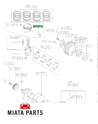 MX5 NA/NB Piston Gudgeon Pin Clip Retainer (New) (Genuine)