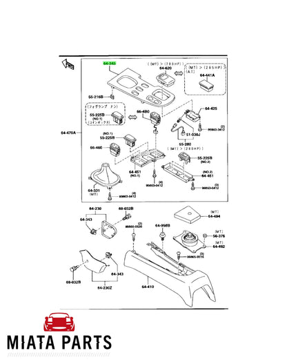RX7 FD Centre Console Trim RHD (New) (Genuine)