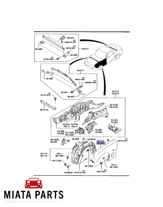 RX7 FD Front Guards (New) (Genuine)