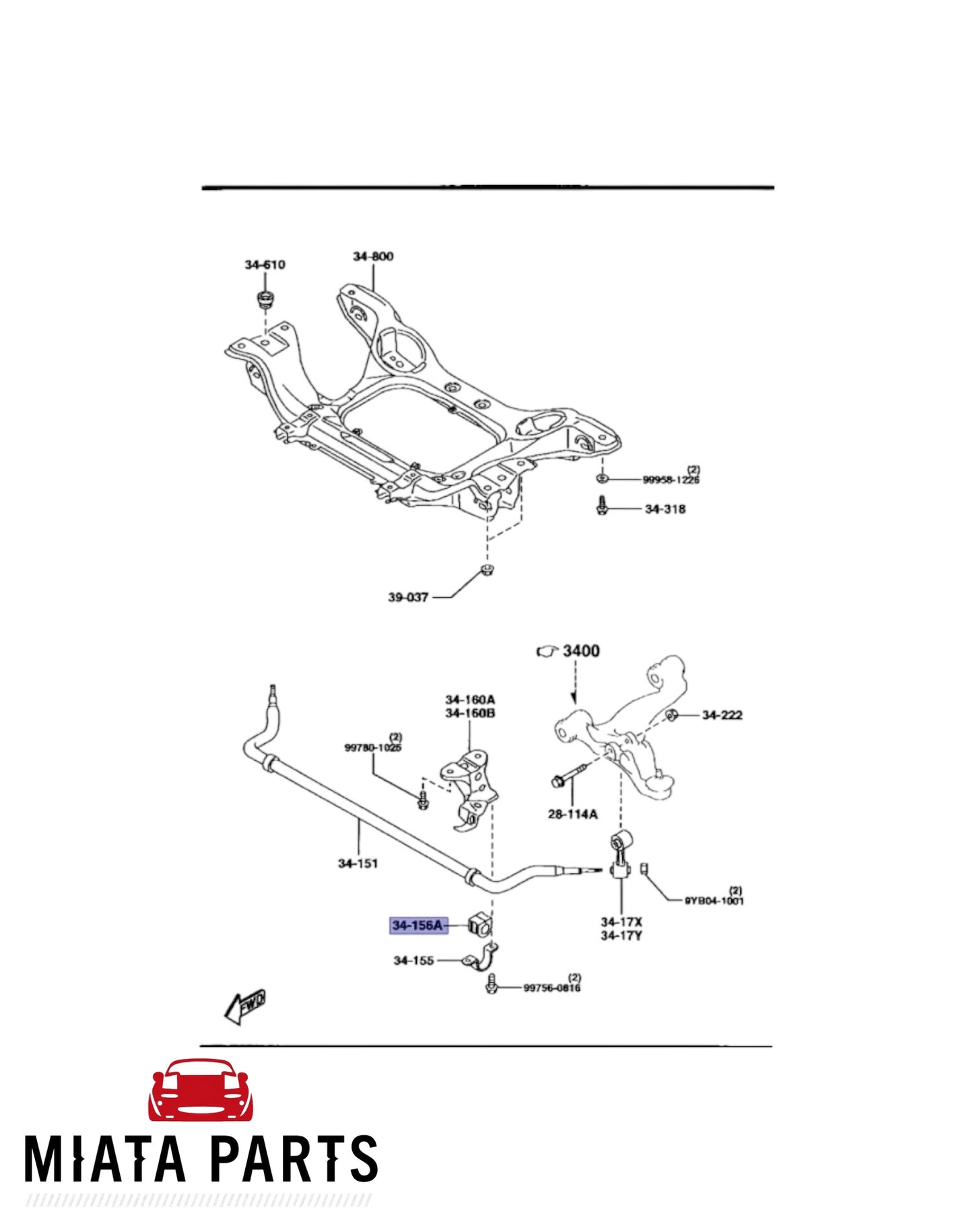 RX7 FD Front Swaybar Bush (New) (Genuine)