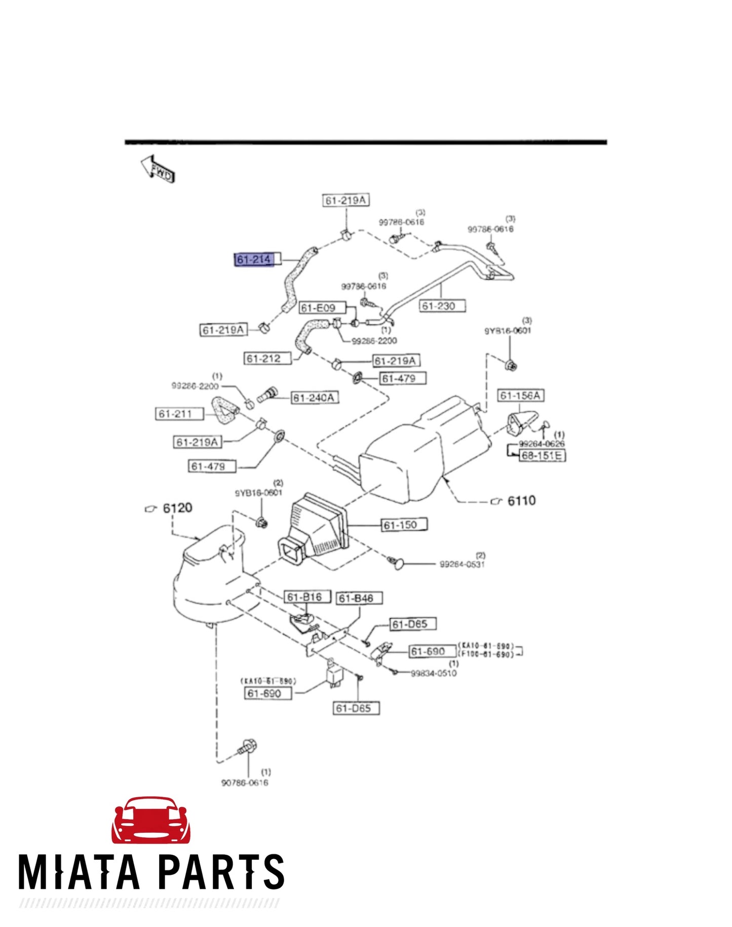 RX7 FD Heater Hose #4 (New) (Genuine)