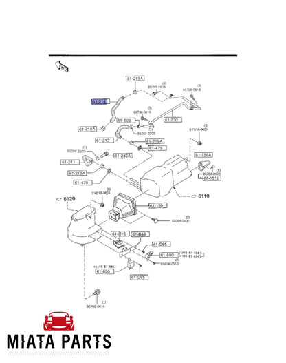 RX7 FD Heater Hose #4 (New) (Genuine)