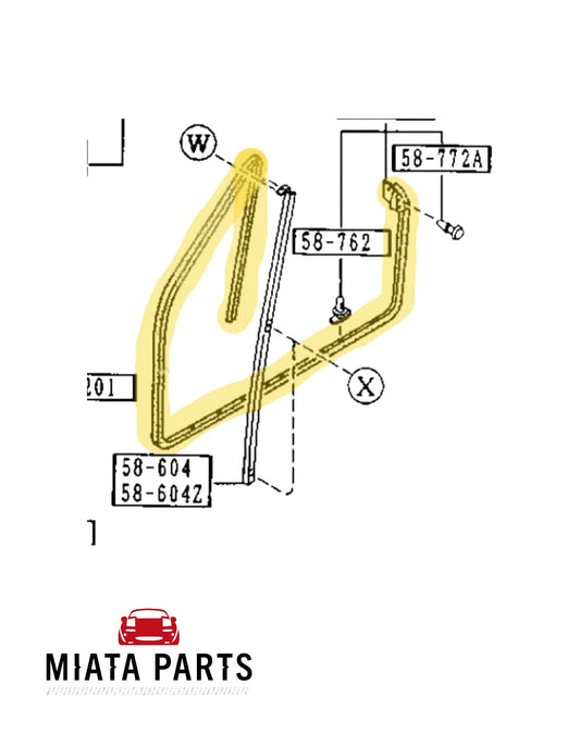 MX5 NB Door Seal (Whole Door) (New or Used) (Genuine)