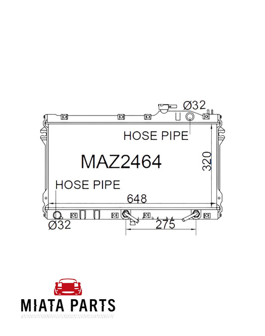 MX5 NA Fenix Plastic Radiator (New)
