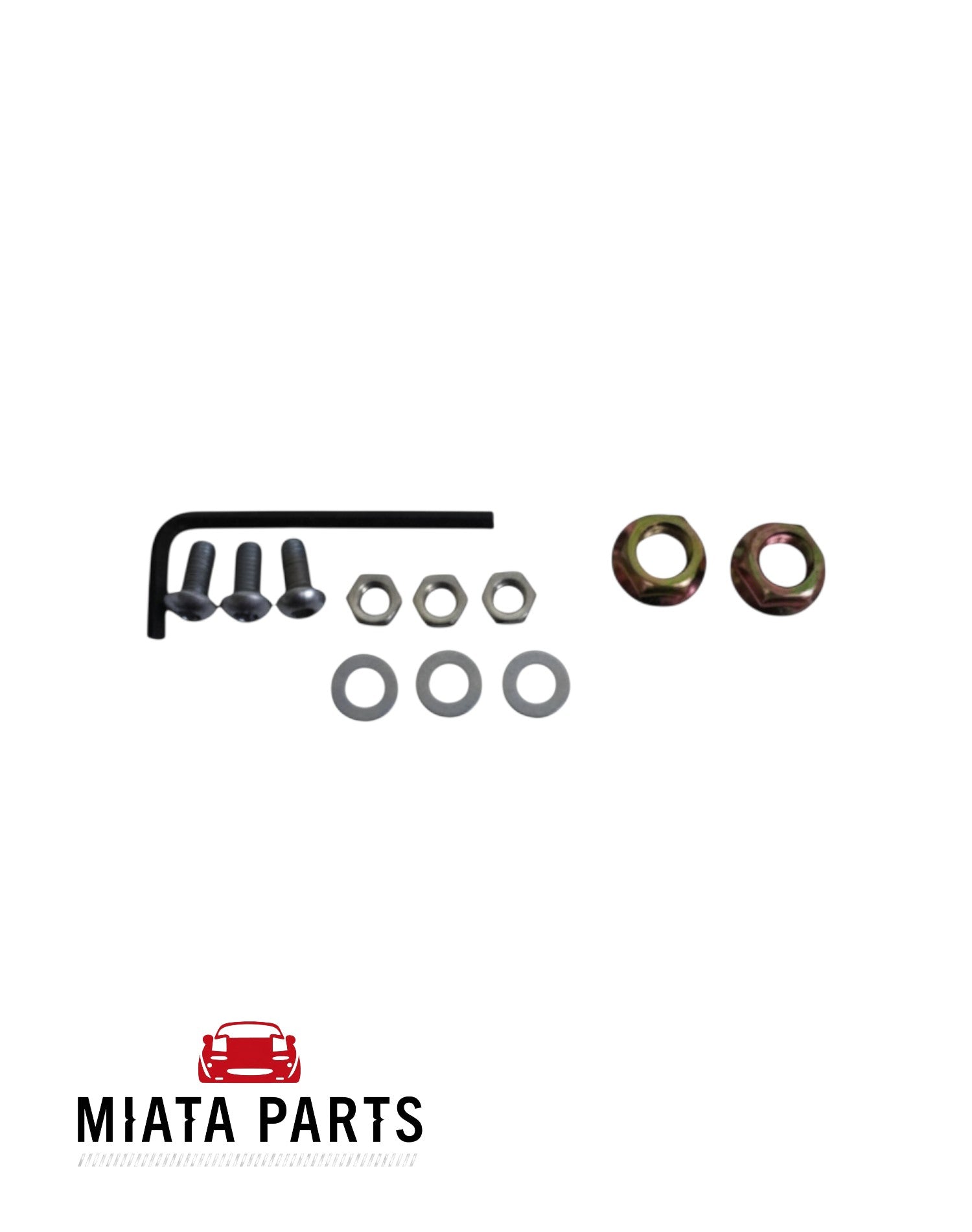 Miata Parts NZ Carmakecorns exhaust heatshield fitting kit for Mazda MX5 NA and NB models including bolts and nuts