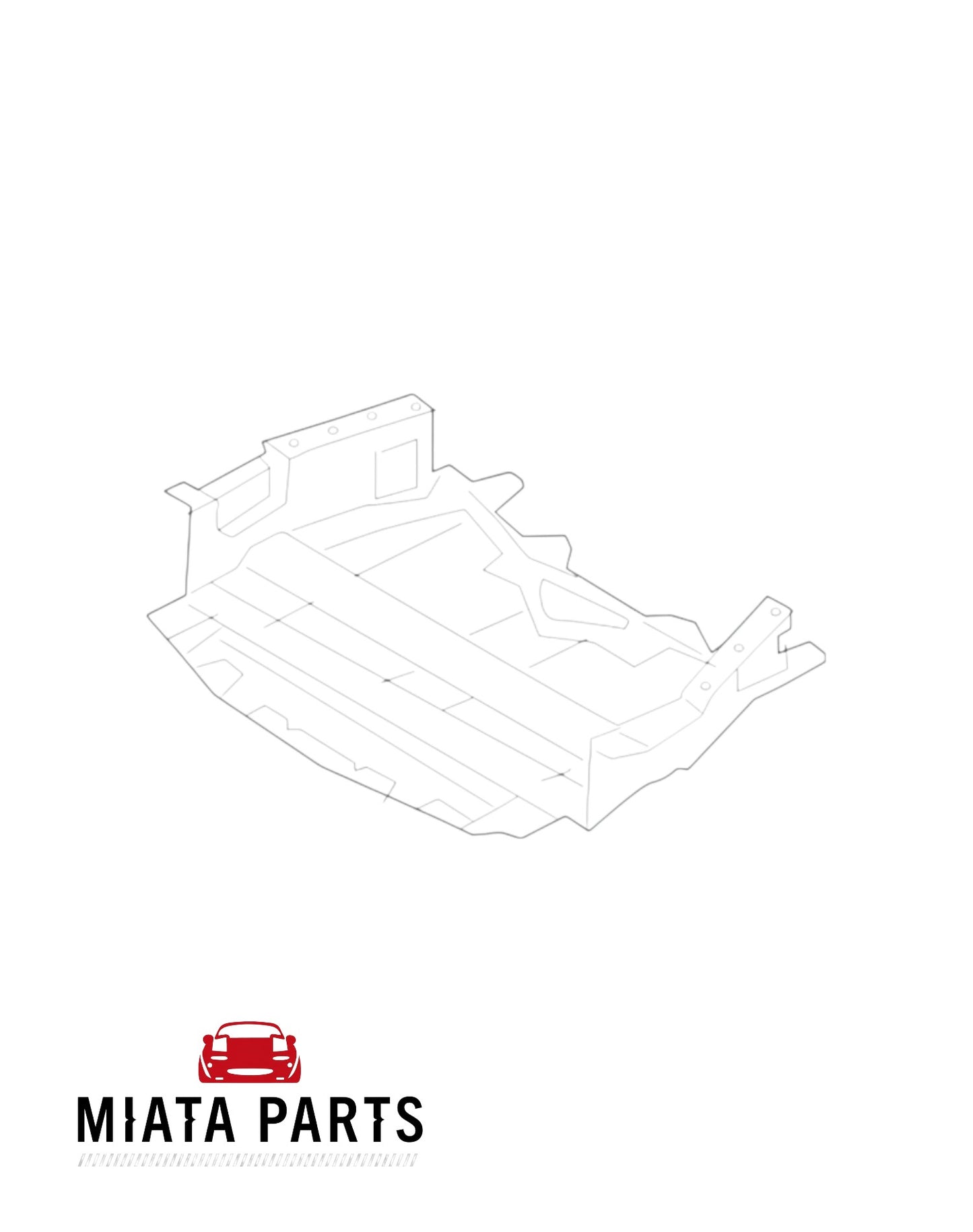 Miata Parts NZ genuine MX5 ND engine undertray for 2015-current models. Black plastic splash guard.